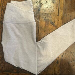 Beyond Yoga Beige Leggings with Crossover Waistband